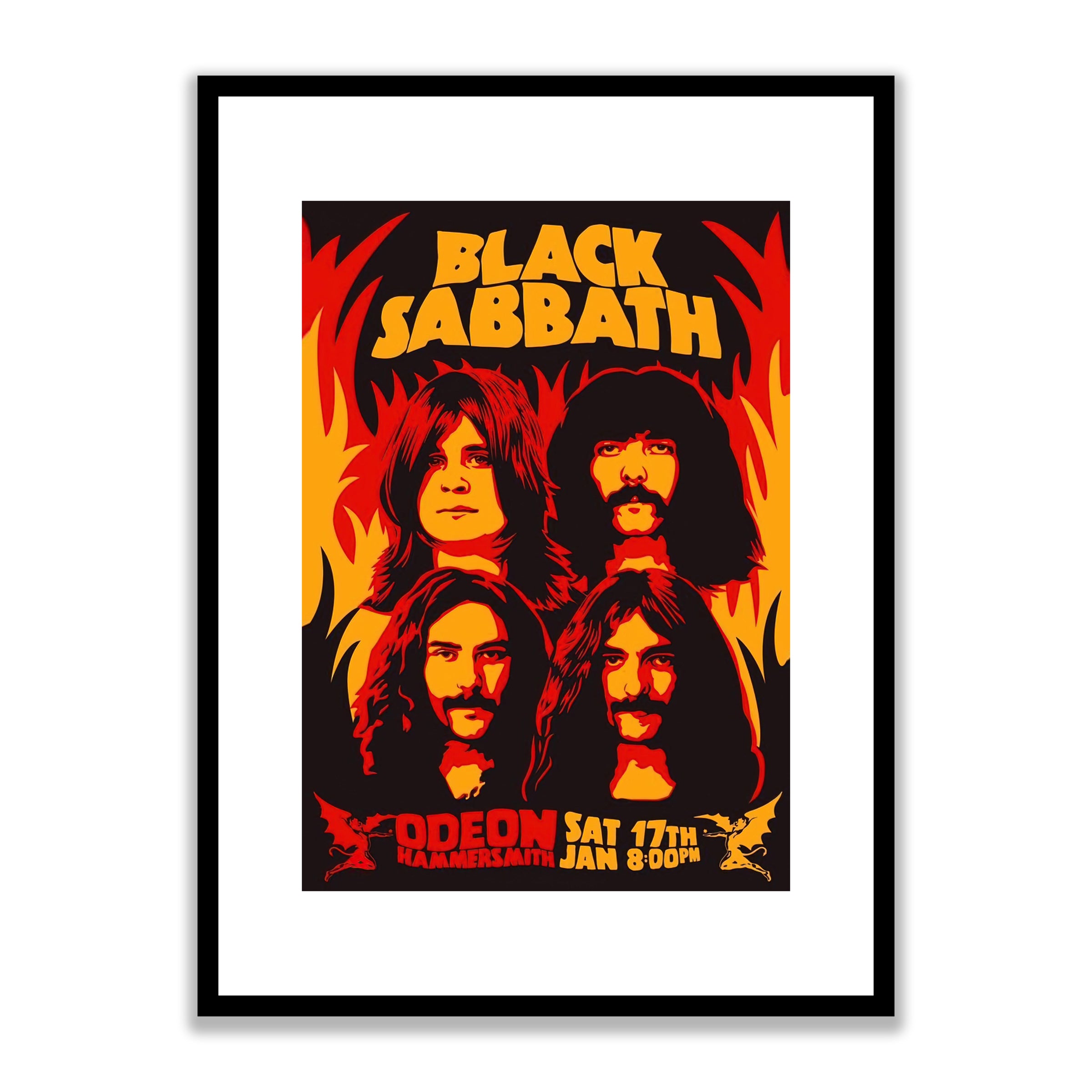 Póster Black Sabbath Gas Mask - Impresión De Alta Calidad En Varios Tamaños (A4 A Super Size)