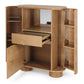 Akita Natural Oak Bar Cabinet (Oak Top)