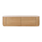 Akita Natural Oak Tv Stand (Travertine Top)