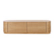 Akita Natural Oak Tv Stand (Travertine Top)