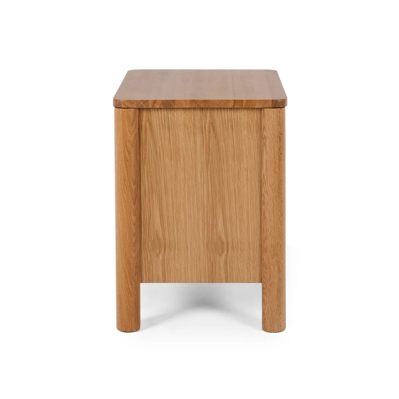 Meiko Natural Oak Bedside 2drw