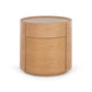 Muse Natural Oak Bedside 2drw (Travertine Top)