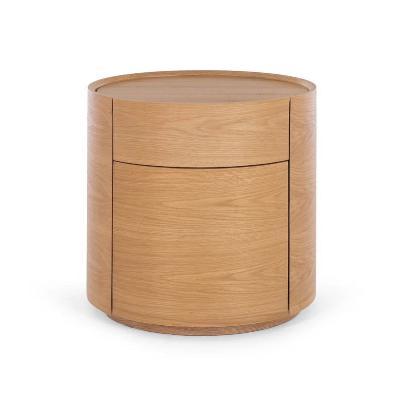 Muse Natural Oak Bedside 2drw (Oak Top)