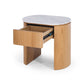 Clover Natural Oak Bedside 1drw (Marble Top)