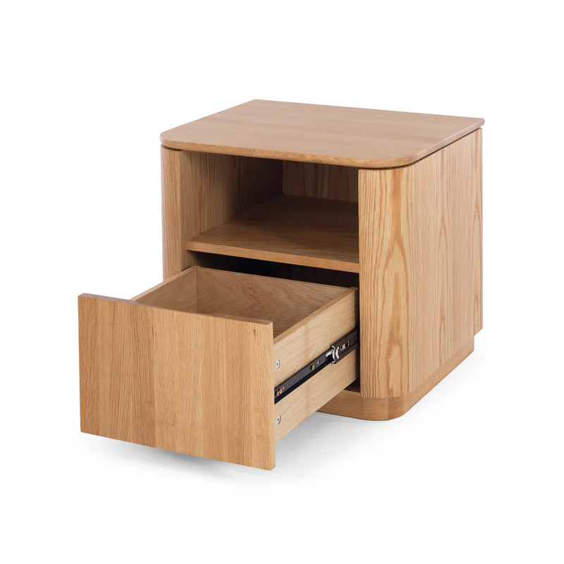 Stash Natural Oak Bedside 1drw (Oak Top)