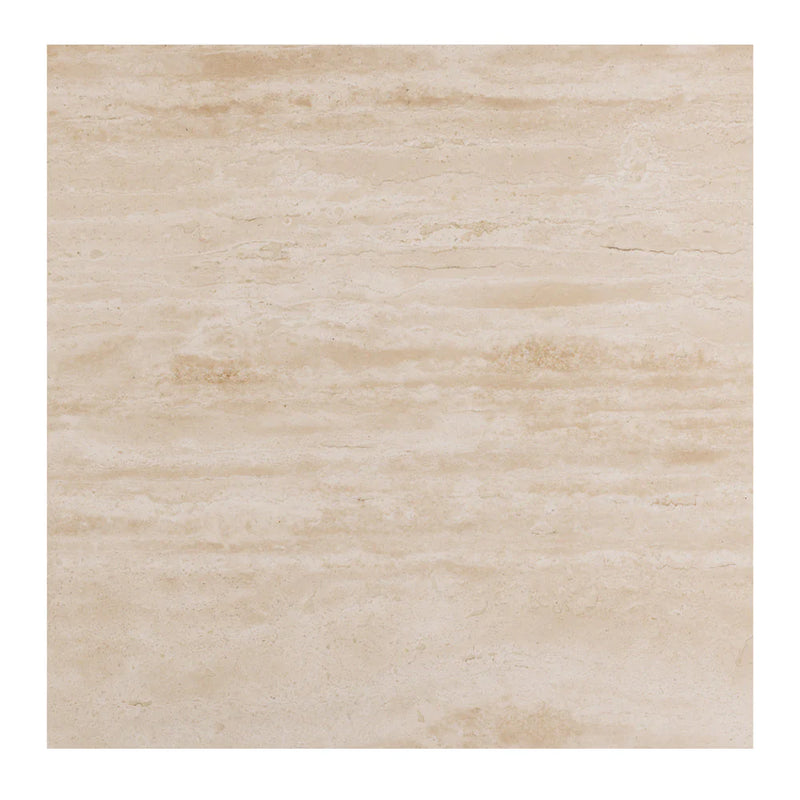 Cube Natural Oak Side Table 2drw (Travertine Top)