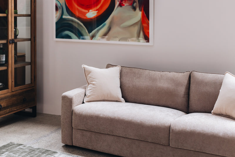 Asha 3 Seater Sofa - Latte