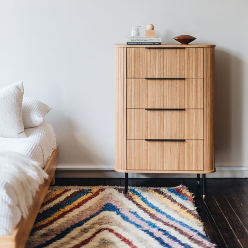 Anders Tallboy 4 Drawers (Natural Oak)