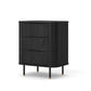 Anders Bedside 3 Drawer (Black Oak)