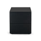 Cube Black Oak Side Table 2drw (Black Oak Top)