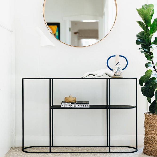 DECO Console Table Black Oak