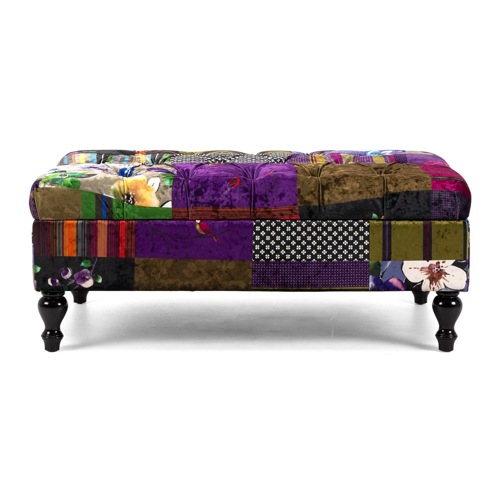 Patchwork Storage Ottoman