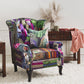 Patchwork Wingback Chair