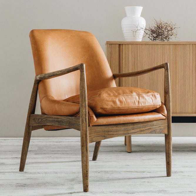 Steiner Armchair Cognac Leather - Back Order (Due 06/12)