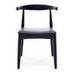 Elbow Chair Black Oak Black PU Seat