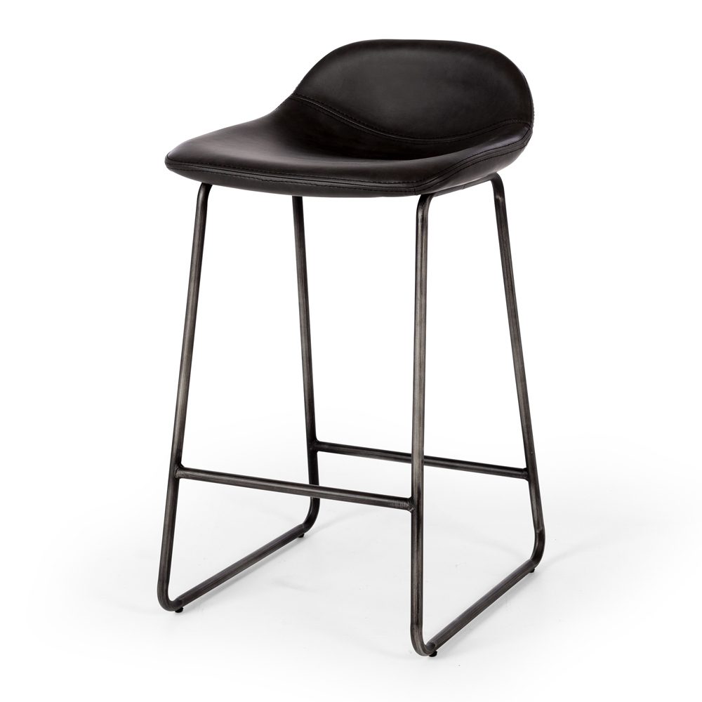 Haus Barstool Vintage Black PU