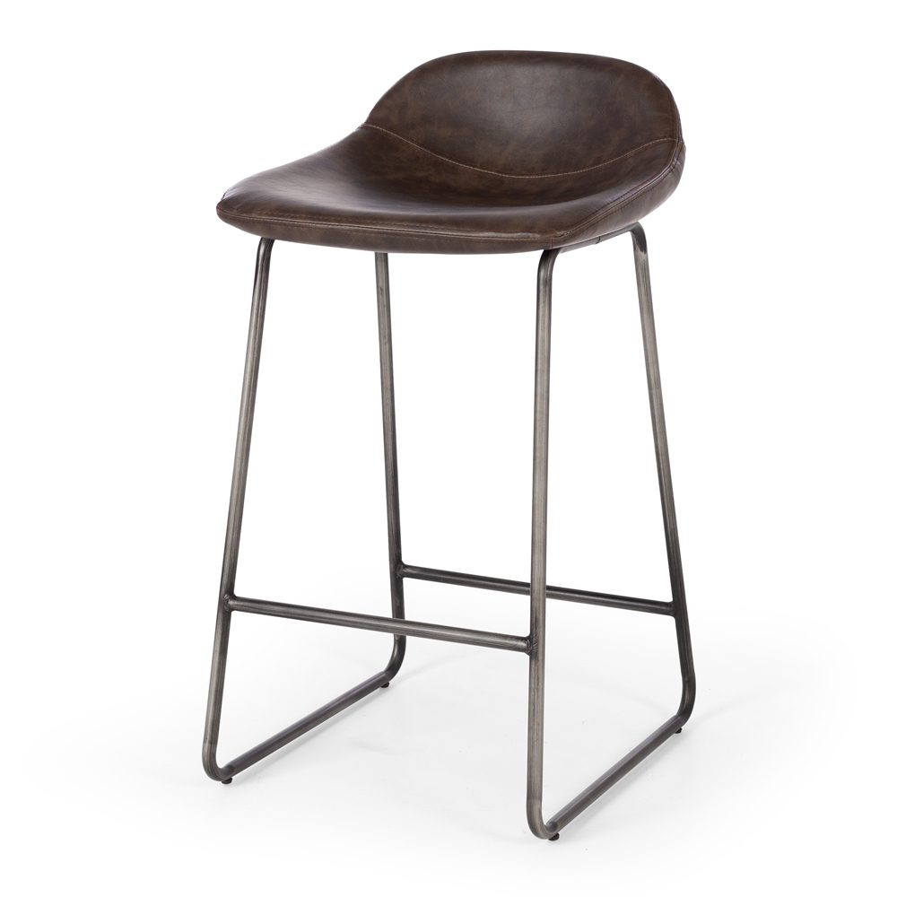 Haus Barstool Vintage Dark Brown PU