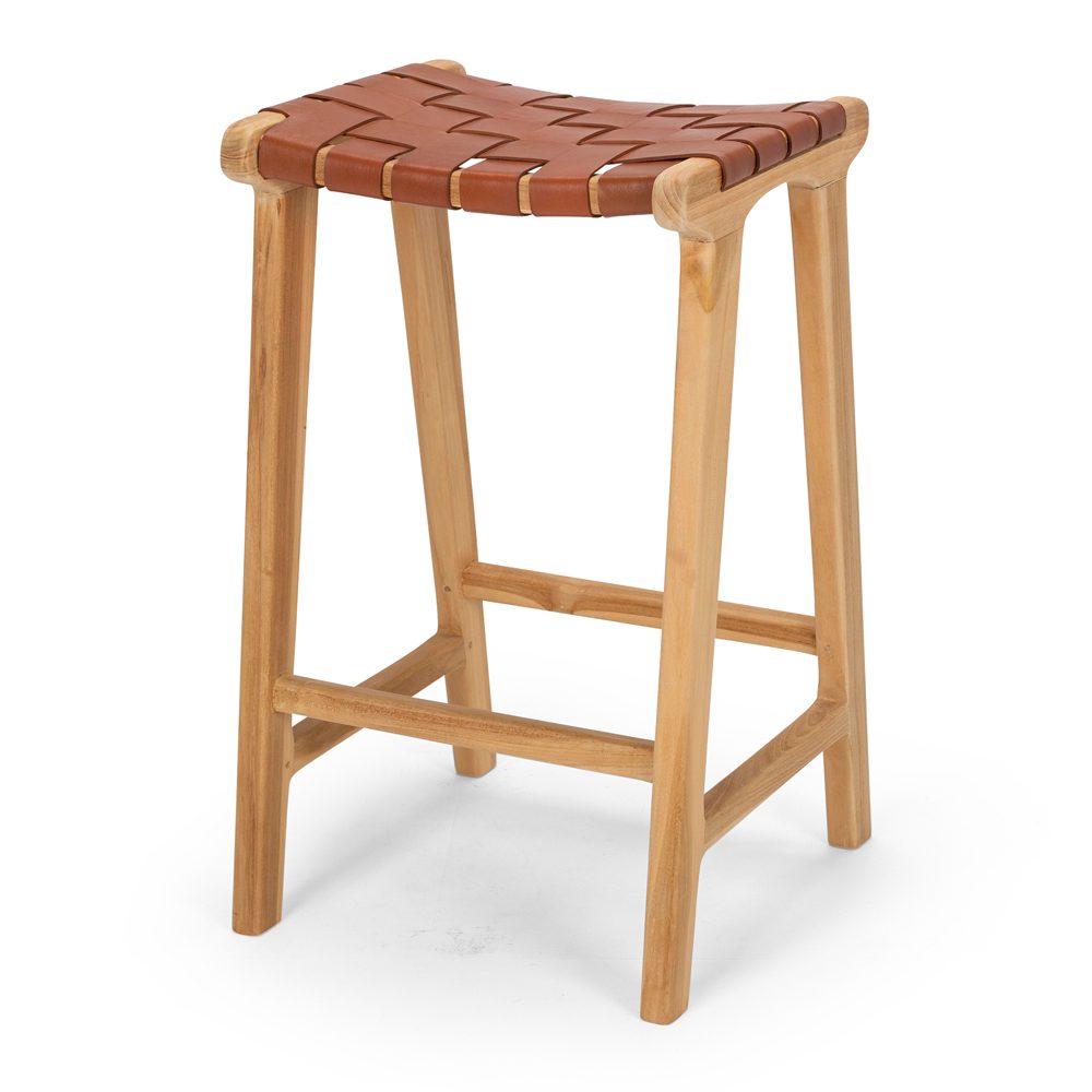 Indo Woven Barstool Tan