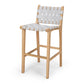 Indo Woven Highback Barstool Duck Egg