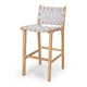 Indo Woven Highback Barstool Duck Egg