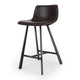 Rustic Barstool Vintage Dk Brown PU