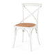 Villa X-Back Chair Aged White Rattan Seat