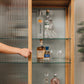 Kobe Highboard (Natural Oak) Fluted Glass