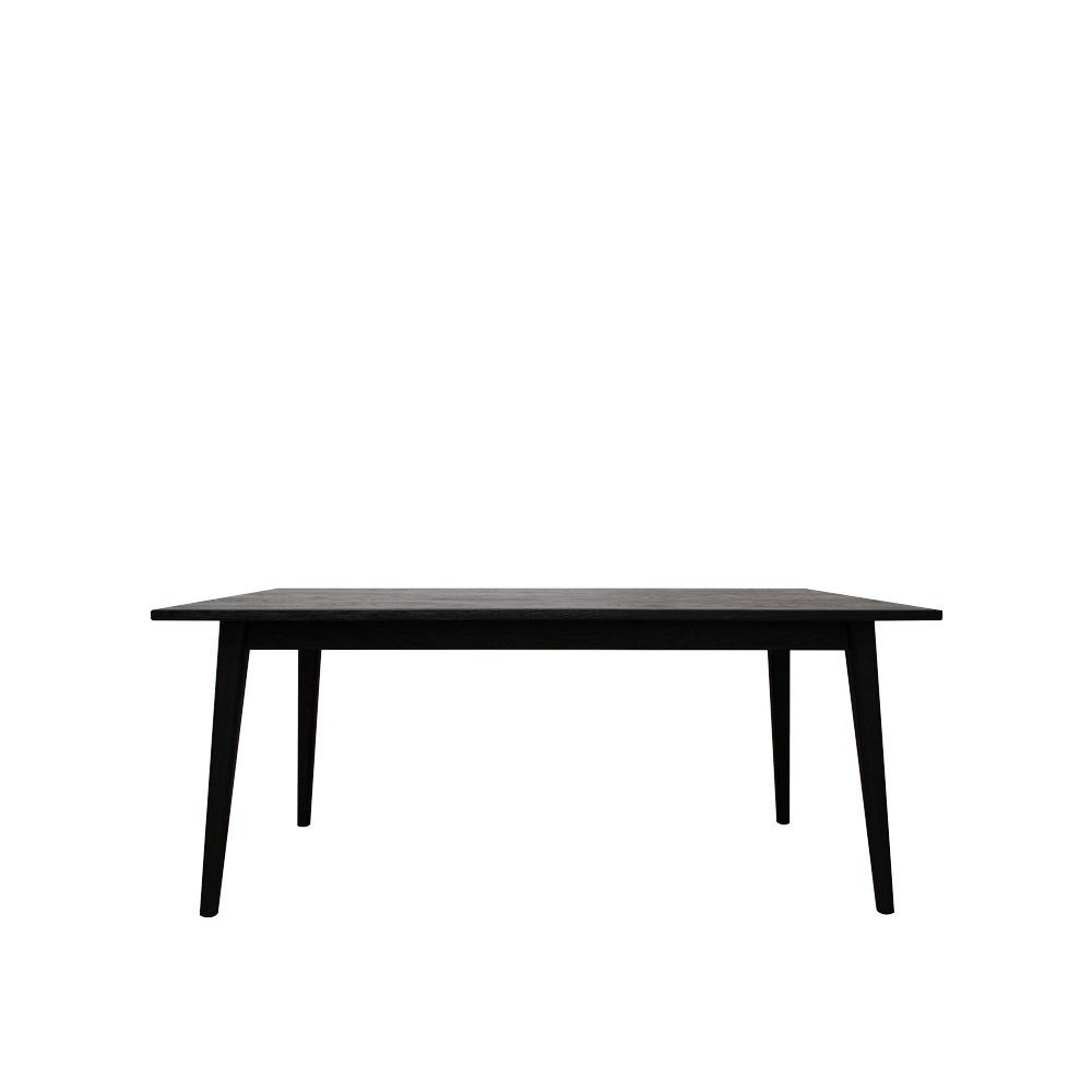 VAASA OAK DINING TABLE MATTE BLACK - 180CM