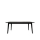 VAASA OAK DINING TABLE MATTE BLACK - 180CM