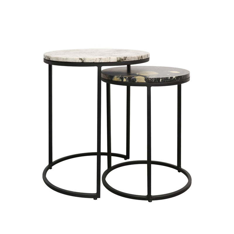 Monaco Nesting Side Table - Pebble/Alaska