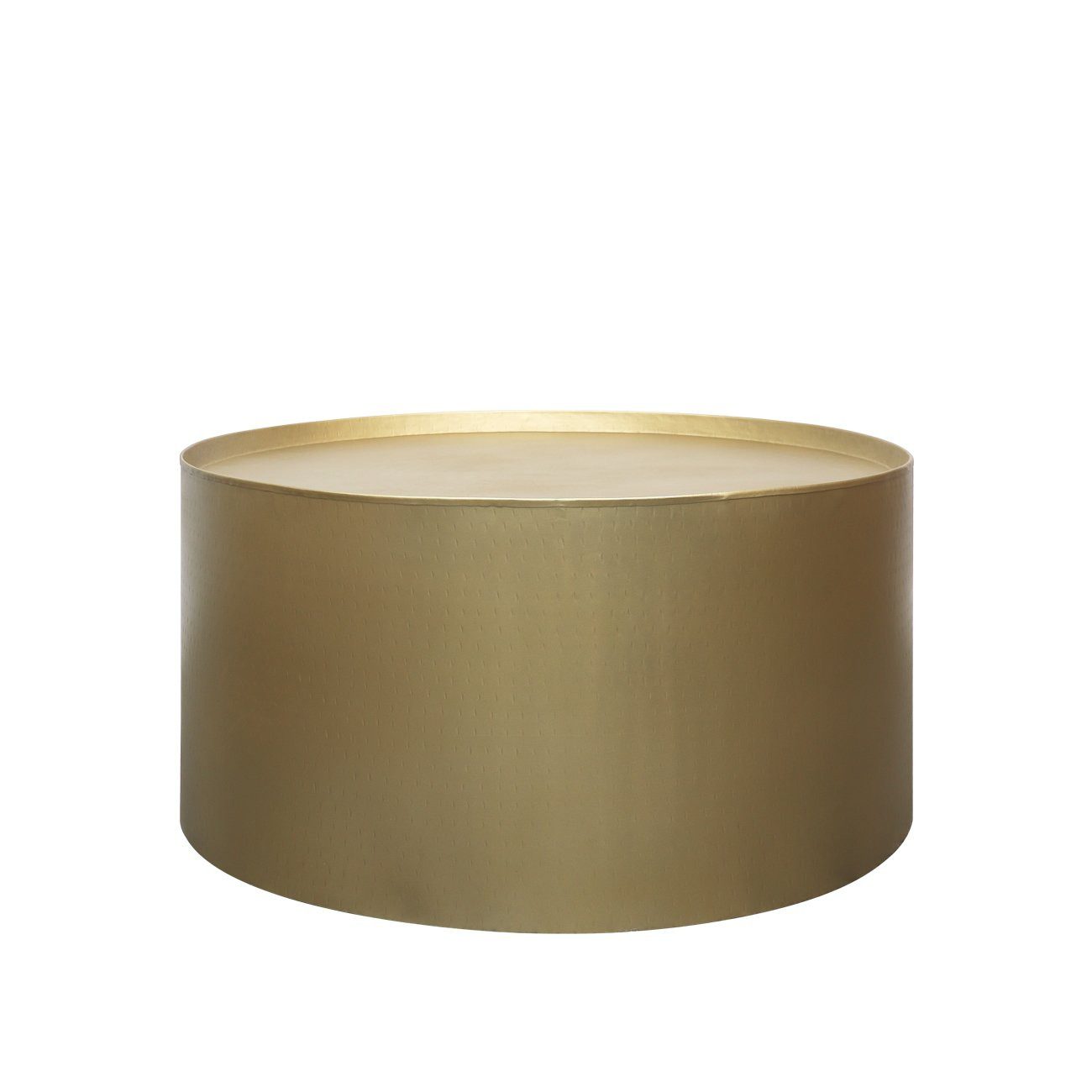 EATON DRUM COFFEE TABLE - BRASS