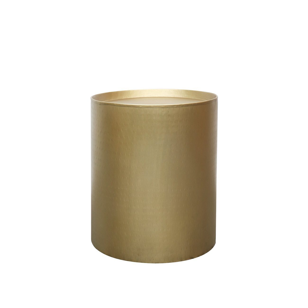 EATON DRUM SIDE TABLE - BRASS