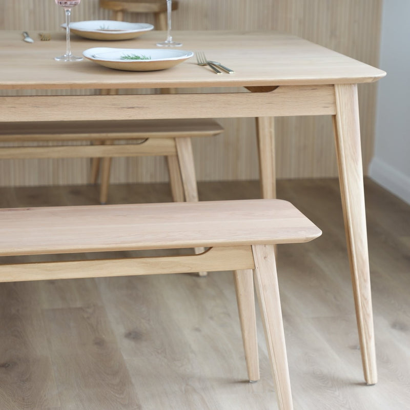 Rokke Bench 150cm - Solid Oak/Natural