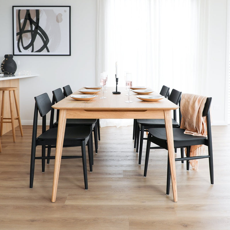 Rokke Dining Table 220cm - Solid Oak/Natural