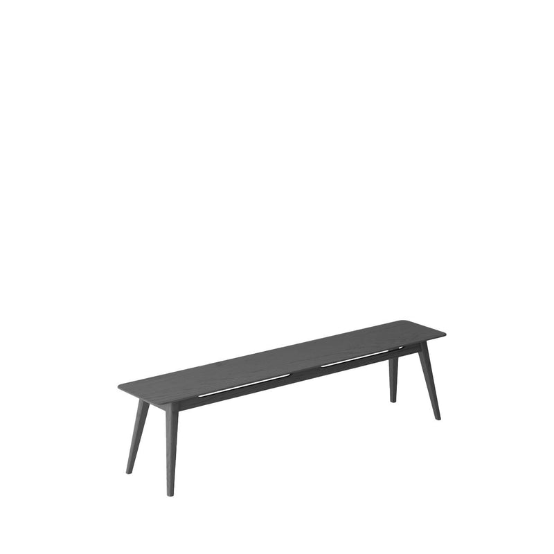 Rokke Bench 150cm - Solid Oak/Black