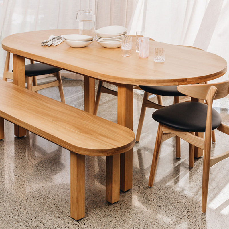 ARC Dining Table 200 (Natural Oak) - FLOOR MODEL + x2 Benches - PACKAGE DEAL!