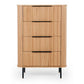 Anders Tallboy 4 Drawers (Natural Oak)