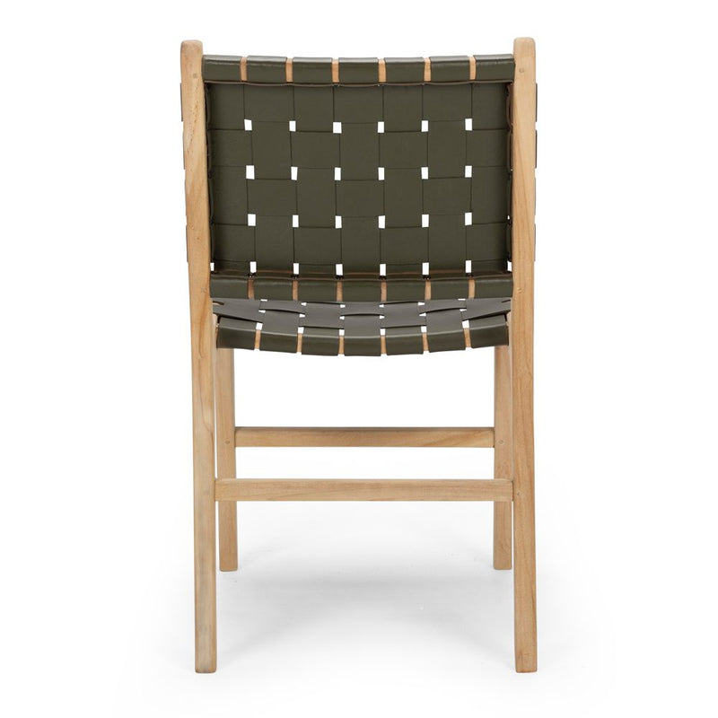 Indo Woven Dining Chair Olive