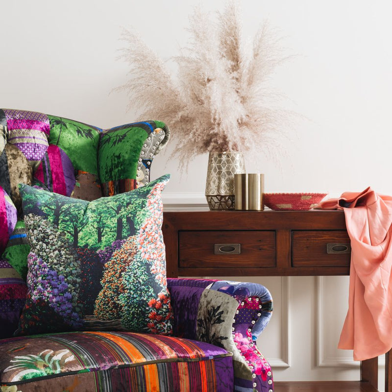 Patchwork Wingback Chair - Back Order (Due 06/12)