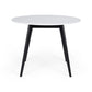 Radius 1m rd Marble Dining Table Black Oak Leg