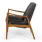 Steiner Armchair Black Wax Leather