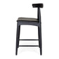 Elbow Barstool Black Oak Black PU Seat