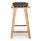 Indo Woven Barstool Black