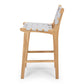 Indo Woven Highback Barstool Duck Egg