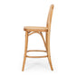 Matai Oak Barstool Rattan Seat