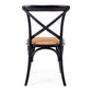 Villa X-Back Chair Aged Black Rattan Seat