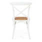 Villa X-Back Chair Aged White Rattan Seat