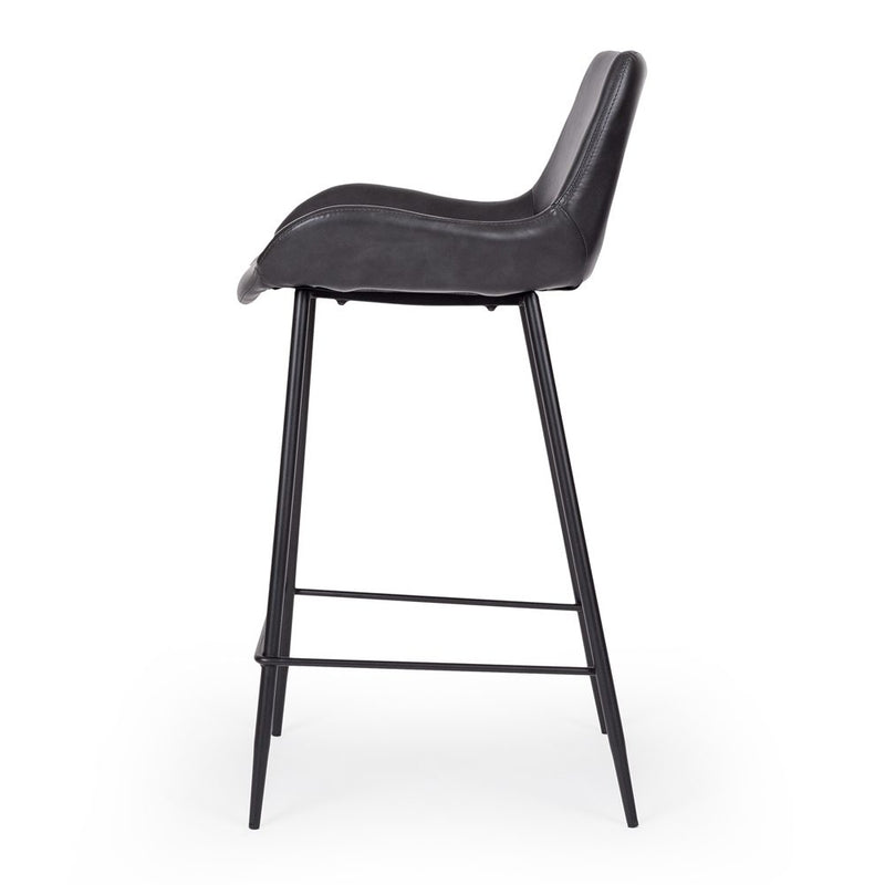 Vintage Barstool Black PU
