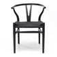 Wishbone Chair Black Oak Black Rope Seat