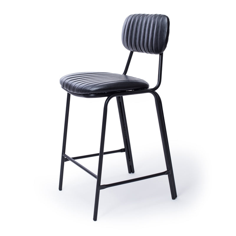Datsun Barstool Vintage Black PU SH75cm